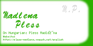 madlena pless business card